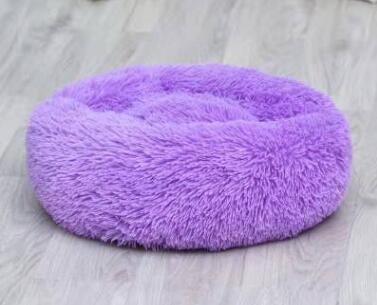 Small Cozy Nesty Plush Calming Nest Bed – Soft Round Donut Bed for Small Dogs & Cats