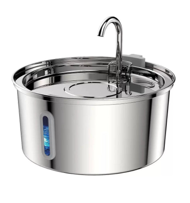 Stainless Steel Cat Water Fountain – Automatic Filtered Drinking Fountain